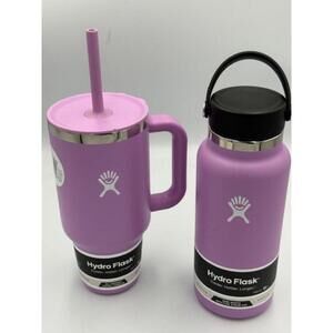 Hydro Flask Purple Insulated Water Bottle & Tumbler Set 32oz
